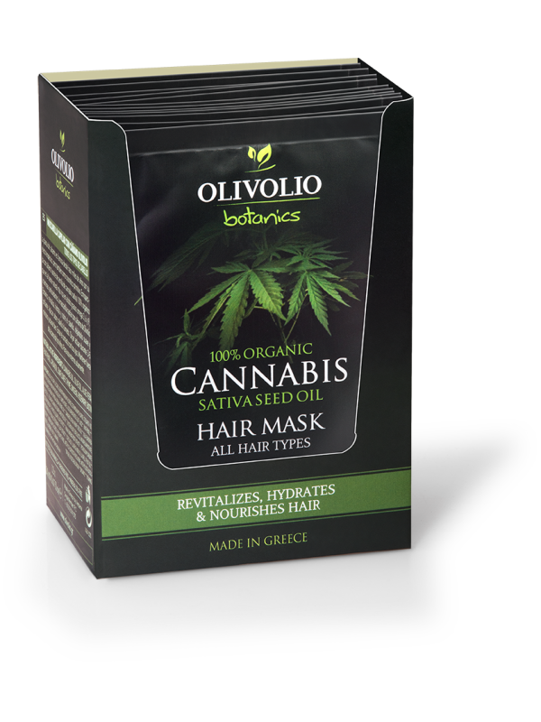 Olivolio Cannabis Oil - CBD - Hair Mask All Hair types 12 pcs X 20 ml  THC<0.2%-HHC FREE1