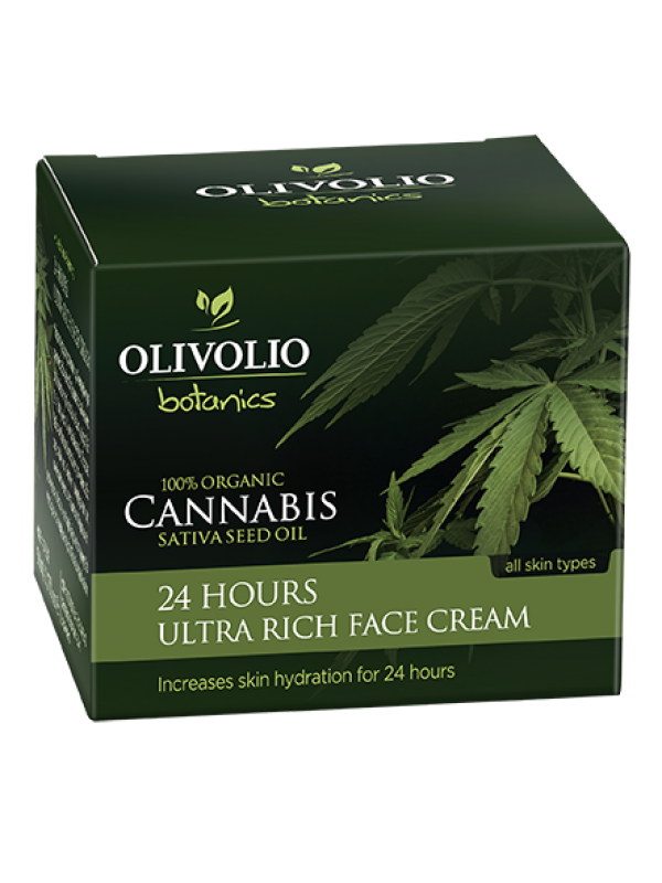 Olivolio Cannabis Oil -CBD- 24 Hours Ultra Rich Face Cream 50 ml  THC<0.2%-HHC FREE1