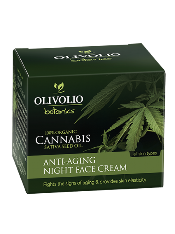 Olivolio Cannabis Oil -CBD- Anti-Aging Night Face Cream 50 ml  THC<0.2%-HHC FREE1